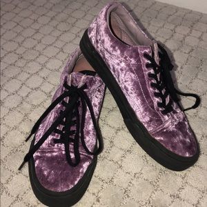 Purple Velvet Vans